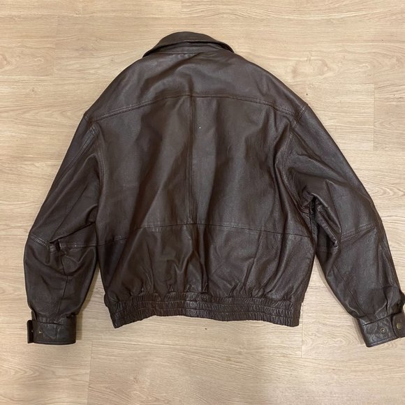 Towncraft Dark Brown Genuine Leather Jacket - Picture 6 of 6